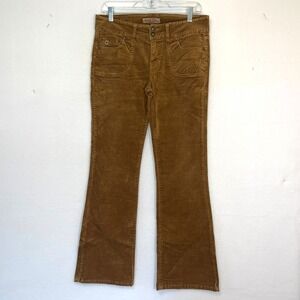 Paris Blues Brown Velvet Pants jeans bootcut Stretch juniors womens 11 y2k 2000s